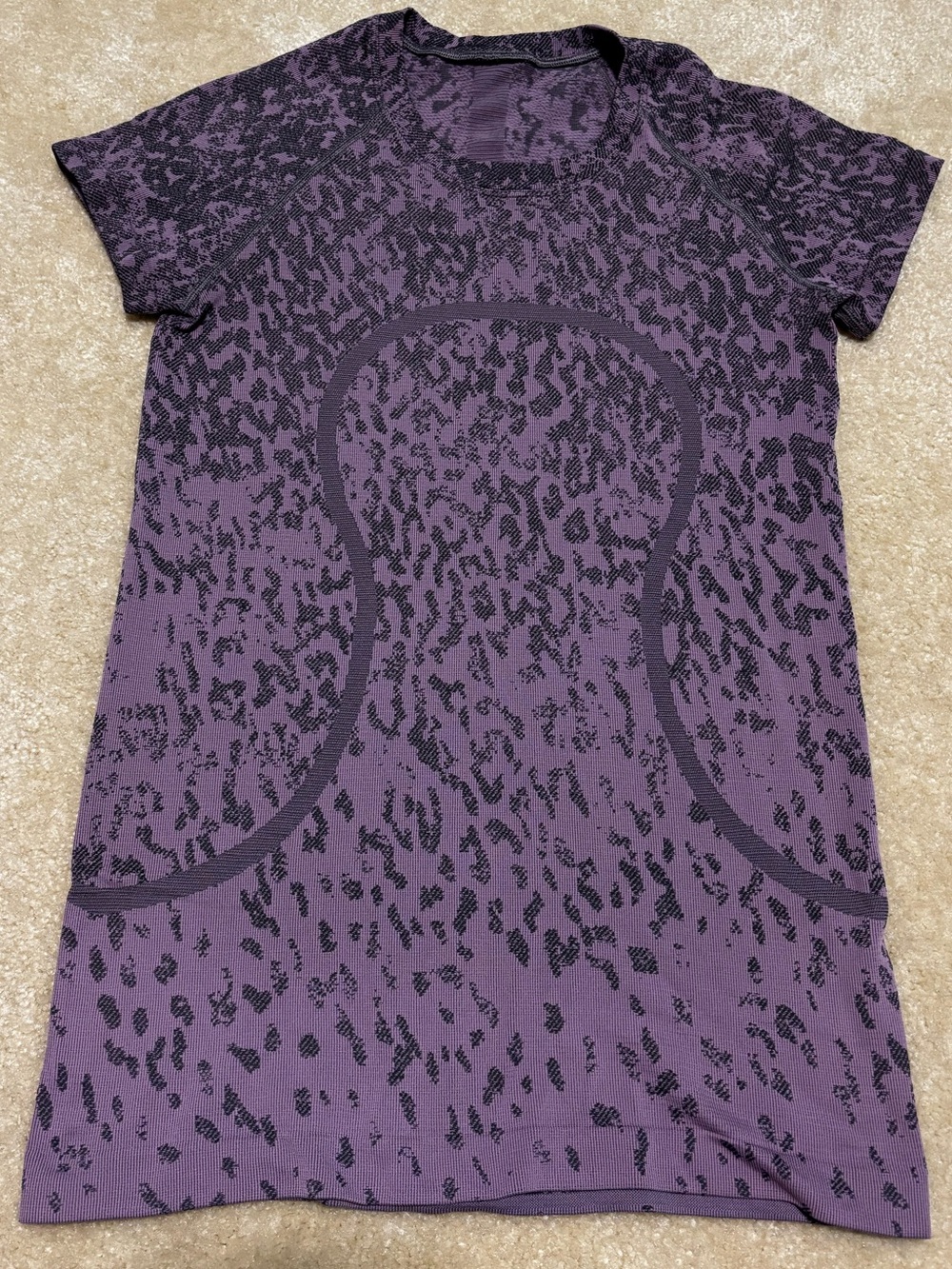 lululemon athletica Purple Short Sleeve Patterned Tunic